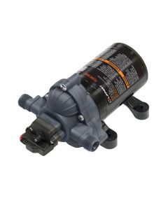 Fresh Water Pump; Flow-MaX; Self Priming; 3.2 Gallons Per Minute; 45 PSI; 12 Volt/ 8 Max Amps; WIth 1 In-Line Screen Filter And 2 Connectors; Retail Package
