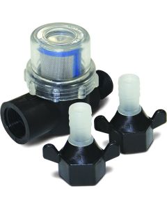 Fresh Water Pump Strainer; Flow-MaX; Used For Keeping Debris And Other Particles Out Of The Pump; Use With Lippert FlowMax Pumps; With Connectors
