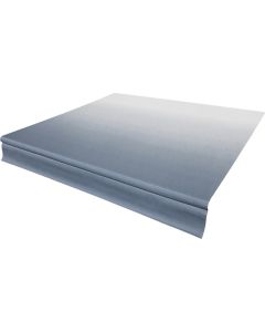 Awning Fabric; Solera; For Patio Awnings; For 10 Foot Length Awnings; 9 Foot 1 Inch Length x 8 Foot Extension; Blue Fade; Anti-Scuff/ Anti-Mildew Vinyl Fabric; White Weather Guard; 1-Piece; With Pocket For Light Kit; Packaged In Box