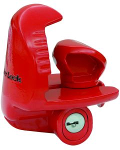 Trailer Coupler Lock; Fits 1-7/8 Inch/ 2 Inch and 2-5/16 Inch Couplers; Red
