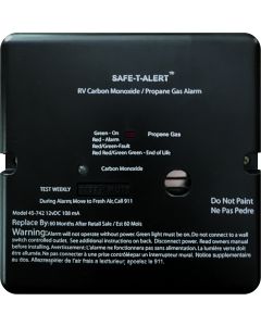 Carbon Monoxide/ Propane Leak Detector; Safe-T-Alert ™; Detects Both LP And CO Gas; Alerts To Leak With Beeping; With LED Indicator; Flush Mount; 12 Volt Hardwired; White
