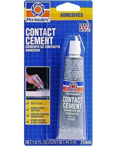 Trim and Upholstery Adhesive; Used To Bond Metal/ Wood/ Ceramic/ Leather/ Rubber And Many Other Surfaces; 1.5 Ounce Tube; Single