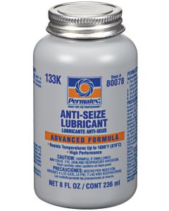 Anti Seize Lubricant; Used For Spark Plugs/ Cylinder Head/ Exhaust Head Bolts/ Anchor Pins On Brake Assemblies/ U-Bolts/ Spring Bolts/ Hinges/ Gears/ Chain/ Sprockets And Rollers; 8 Ounce Brush-Top Bottle; Aluminum/ Copper/ Graphite Lubricants; From -60 D