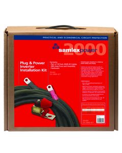 Power Inverter Installation Kit; Use To Install 12 Volt/1000 To 1700 Watt And 24 Volt/2000 To 3400 Watt Power Inverter; With Two 10 Foot 2 AWG Wires/ 200 Amp Fuse Block And Fuse/ Six 11-1/2 Inch Tie Wraps/ Six 1/2 Inch Cable Clamps/ Six #8 x 3/4 Inch Pan 