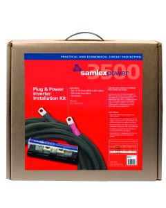 Power Inverter Installation Kit; Use To Install 12 Volt/2500 To 3500 Watt And 24 Volt/5000 To 7000 Watt Power Inverter; With Two 10 Foot 4/0 AWG Wires/ 400 Amp Fuse Block And Fuse/ Six 11-1/2 Inch Tie Wraps/ Six 1 Inch Cable Clamps/ Six #8 x 3/4 Inch Pan 