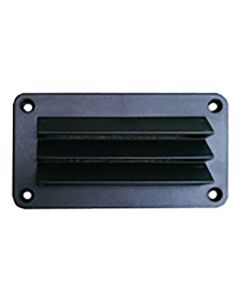 Wall Vent; Dent Vent; Used To Conceal Minor RV Dent; Rectangular; 3 Inch Length x 5 Inch Width; With Fixed Louvers; Black; ABS; With Screws And Butyl Tape
