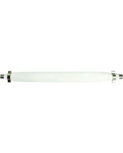 Coaxial Cable; Female To Female Connector; 7-1/2 Inch Length x 1/10 Inch Thick; White
