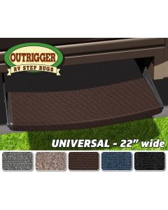 Entry Step Rug; Outrigger Universal RV Step Rug; 22 Inch Width; Chocolate Brown; Shrinkwrap And Sleeve
