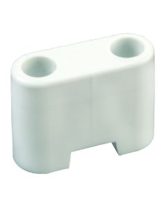 Entry Door Bumper - White Plastic - 1 1/4" high