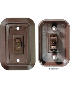 Wall Plate Switch, Single, 3.53" x 2.39", On/Off - SPST - Includes Raised Bezel, Plate and Switch
