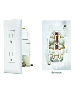 "Self Contained" Brown Dual Outlet w/Cover-Plate
