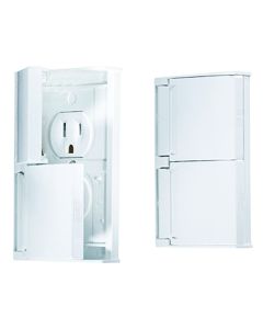 Weatherproof Gray Dual Outlet w/ Snap Cover-Plate

