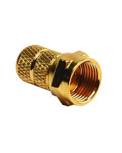 Twist-On Cable Connector-Rg59-Gold