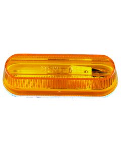 Peterson Mfg. Clearance Light; Incandescent; Oblong; 3-1/2 Inch Length x 1-1/8 Inch Width x 1-1/16 Inch Height; Amber Lens