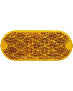 Peterson Mfg. Reflector; Amber Lens; 4-3/8 Inch Length x 1-7/8 Inch Height Oblong
