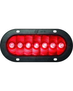 Peterson Mfg. Trailer Light; Stop/ Turn/ Tail Light; 7 LED Blub; Oval; Red; 7.88 Inch Width x 3.63 Inch Height