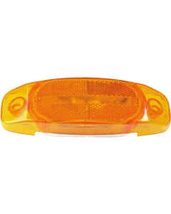 Peterson Mfg. Clearance Light; Incandescent; Rectangular; 6 Inch Length x 2-1/16 Inch Width; Amber Lens