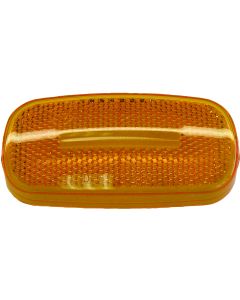 Turn Signal-Parking-Side Marker Light Lens; Replacement Lens Fits Peterson Light Series 562-1/ 566-1; Amber Lens
