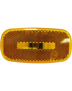 Clearance Light; Incandescent; Rectangular; 4-1/16 Inch Length x 2 Inch Width x 1 Inch Height; Amber Lens; Twist-Out Bulb Socket Provide Easy Bulb Access; Single; With Reflex; Without Trim
