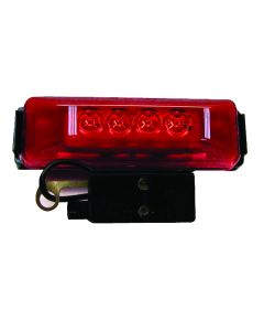 Peterson Mfg. Clearance Light; LED; Rectangular; 4.12 Inch Length x 1.22 Inch Width; Red Lens