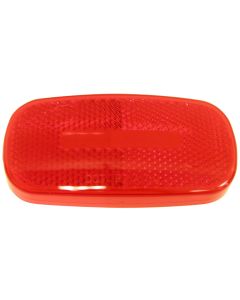 Turn Signal-Parking-Side Marker Light Lens; Replacement Lens Fits Peterson Light Series 562-1/ 566-1; Red Lens
