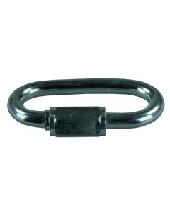 Trailer Safety Chain Quick Link; D Type; 3/16 Inch Diameter; Zinc Plated; Steel; Set Of 2
