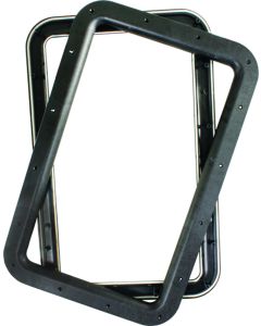 RV Deluxe Entry Door Window Frame, White
