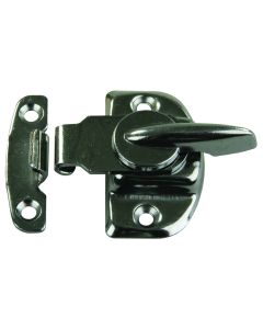 Window Latch; Sash Type; 1.78 Inch On Centre (Base Mounting Holes); 1.55 Inch On Centre (Strike Mounting Holes); Chrome; Single; With Mounting Screws
