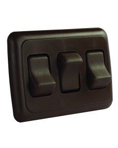 Triple Switch-Brown, Pkg
