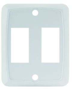 Double Face Plate - White, Pkg.