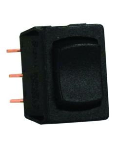 Multi Purpose Switch; 13 Amp At 125 Volt AC/ 10 Amp At 250 Volt AC/ 1/2 Horsepower At 125 To 250 Volt AC/ 5 Amp At 14 Volt DC; Double Pol Double Throw; Mini On/ Off/ On Switch; Rocker; 0.756 Inch x 0.508 Inch Cutout; 0.745 Inch x 0.500 Inch (Switch); Non-