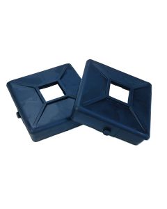 Sewer Hose Storage Carrier Cap; Use With 4 Inch Square Sewer Hose Bumper; Black; Rubber; 3-3/4 Inch; With Tabs; Set Of 2