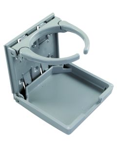 Cup Holder; Flush Mount; Foldable; Gray; ABS Plastic