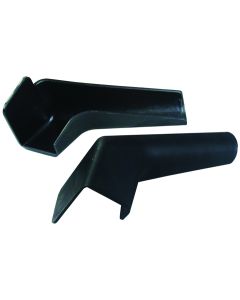 Rain Gutter Spouts-Extended, Rigid, Black, 2/Pk