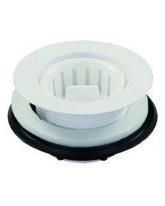 Sink Strainer; Fits Up to 2 Inch Drain Opening; Chrome Plated; Plastic; With Threaded Basket/ Foam Gasket/ Locknut
