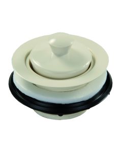 Sink Drain Stopper; Pop-Stop Style; Plastic Stem; White; Single

