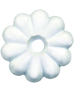 White Plastic Rosettes, 14/Pkg.