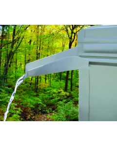 FLEXIBLE EXTENDED RAIN GUTTER SPOUTS, POLAR WHITE