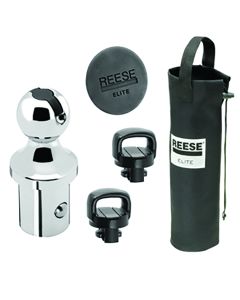 Gooseneck Trailer Hitch Accessory Kit; Elite ™; With 2-5/16 Inch 30000 Pound Capacity Pop-In ™ Ball/ Two Safety Chain Attachments/ Storage Bag And Hole Cover
