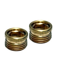 Faucet Seat; Fits All 2 Handle Kitchen/ Lavatory/ Exposed Tub And Shower Faucets With Brass Underbody And Replaces Streamway Part Number 108-25; Brass; Set Of 2 With Blister Package