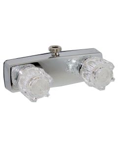 SHOWER VALVE W/ D-SPUD, 4IN, 2 KNOB, PLASTIC, CHROME
