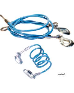 64INCH 10000POUND GVWR CAPACITY DOUBLE HOOK STRAIGHT SAFETY CABLES ONE PAIR