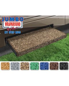 Jumbo Wraparound+plus RV Step Rug (23in Wide) - Brown