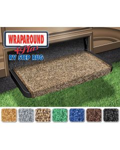Entry Step Rug; Wraparound ® Plus; Wrap Around Hook And Spring; 20 Inch Width; Brown; Outdoor Turf With Marine Backing; With Shrink-wrap And Sleeve; Single
