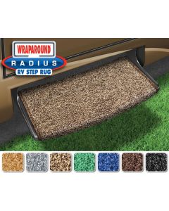 Entry Step Rug; Wraparound ® Radius ™; Wrap Around Hook And Spring; 22 Inch Width; Brown; Outdoor Turf With Marine Backing; With Shrink-wrap And Sleeve; Single
