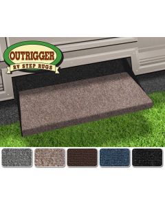 Entry Step Rug; Outrigger ®; Wrap Around Hook And Spring; 23 Inch Width; Walnut Brown; Micro-Ribbed Textured; Olefin Fiber; With Shrink-wrap And Sleeve; Single
