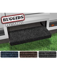 Entry Step Rug; RUGGIDS ™; Mounts Using Zip Ties; 23 Inch Width; Black Granite; Olefin Fiber With Solid Rubber Backing; With Shrink-wrap And Label; Single
