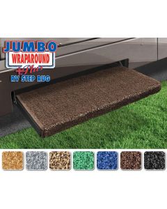Jumbo Wraparound plus RV Step Rug (23in Wide) - Espresso