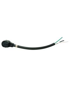 Power Cord; Surge Guard ®; Power Supply Cord; 30 Amps; 18 Inch Length; 3 Prong Female End And End For Hard Wiring; 10/3 Gauge 3 Wire; Not UL Approved; Black; PVC Jacket; With T Pull Handle
