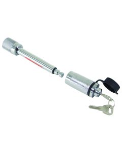 Trailer Hitch Pin; Dog Bone; 5/8 Inch Diameter; 3-1/2 Inch Length; Use With Class III/ IV/ V Hitches; Keyed Lock; With Dust Cap
